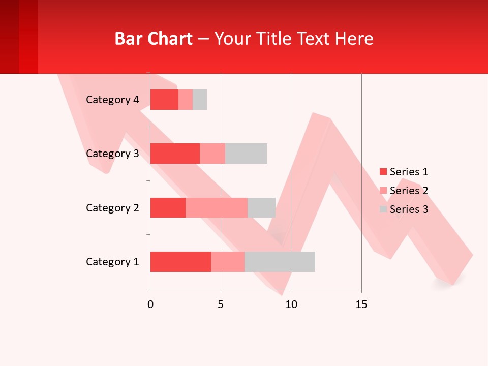 A Red Arrow With A White Background PowerPoint Template