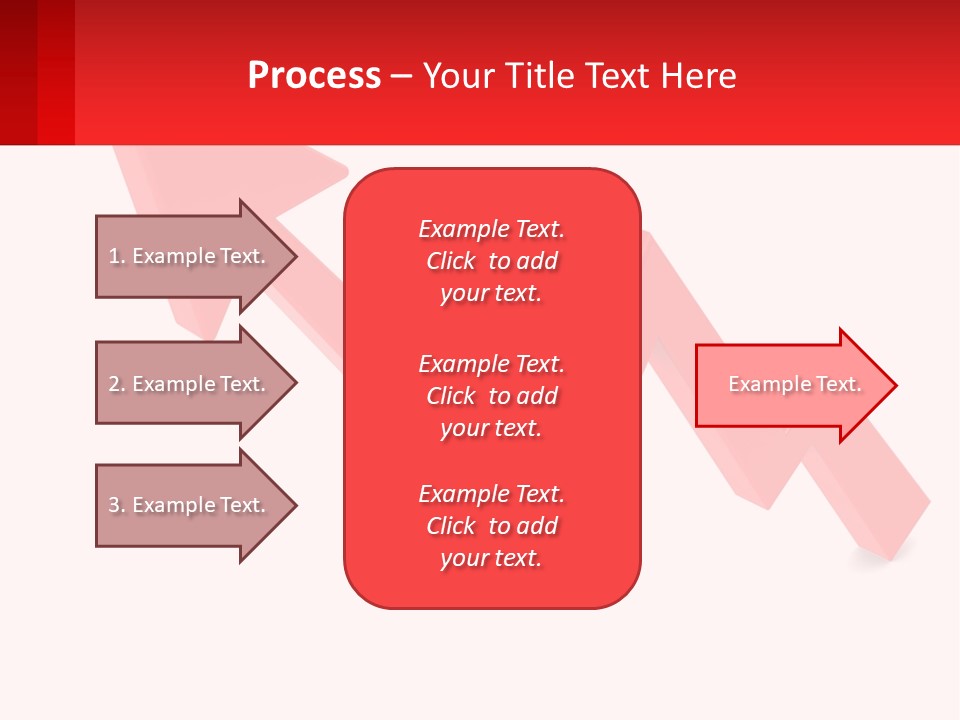 A Red Arrow With A White Background PowerPoint Template