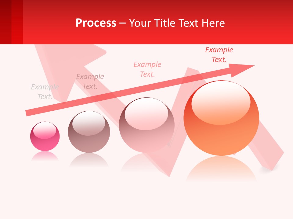 A Red Arrow With A White Background PowerPoint Template