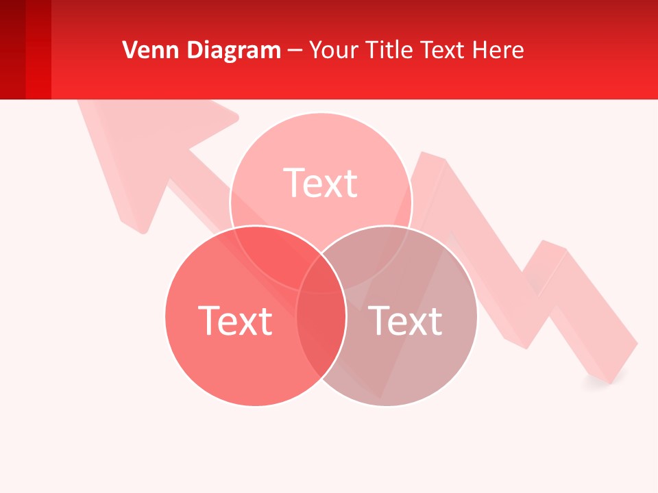 A Red Arrow With A White Background PowerPoint Template