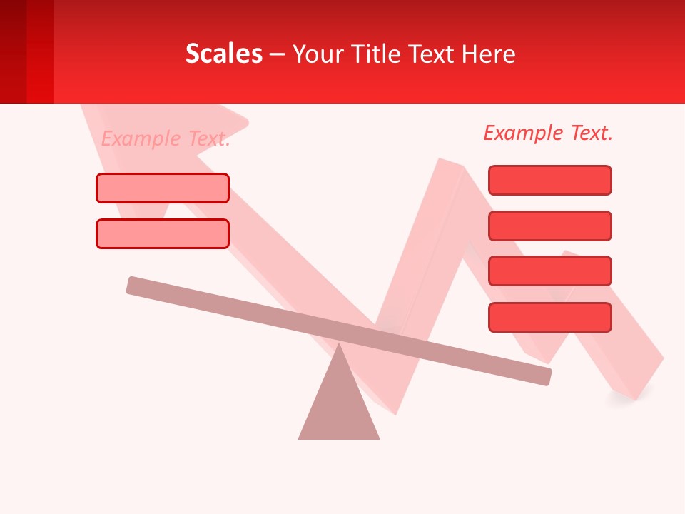 A Red Arrow With A White Background PowerPoint Template
