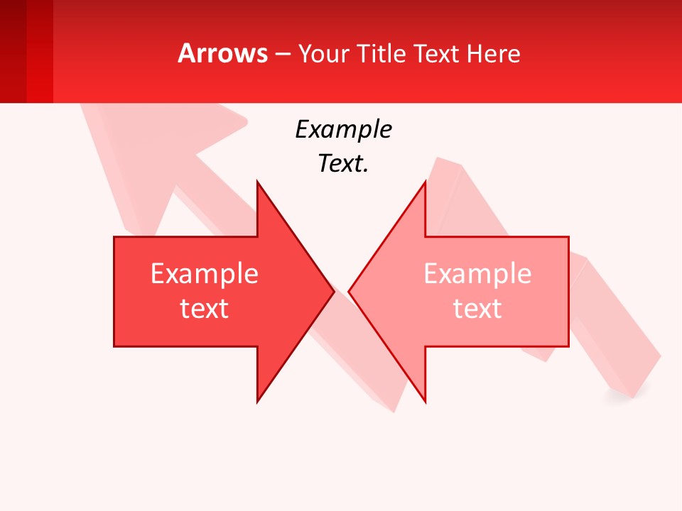 A Red Arrow With A White Background PowerPoint Template