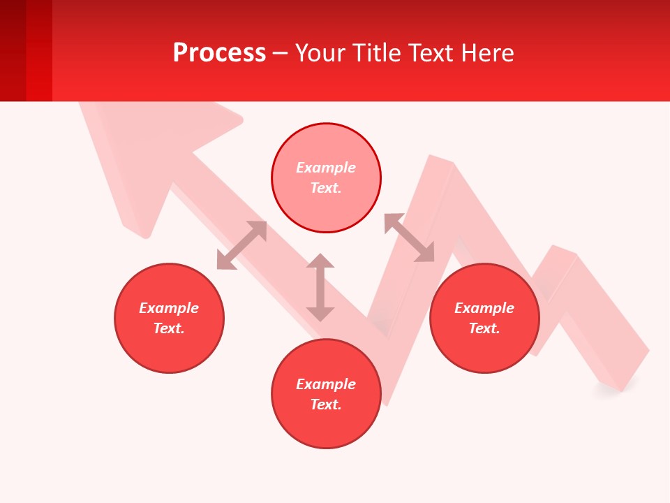 A Red Arrow With A White Background PowerPoint Template