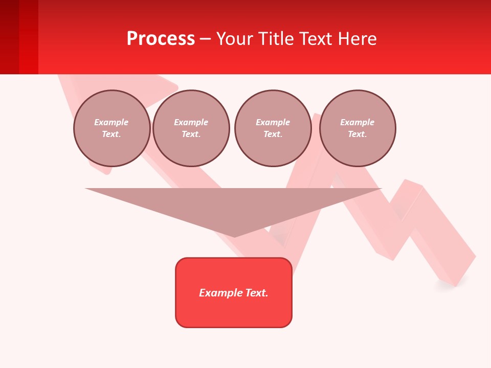 A Red Arrow With A White Background PowerPoint Template