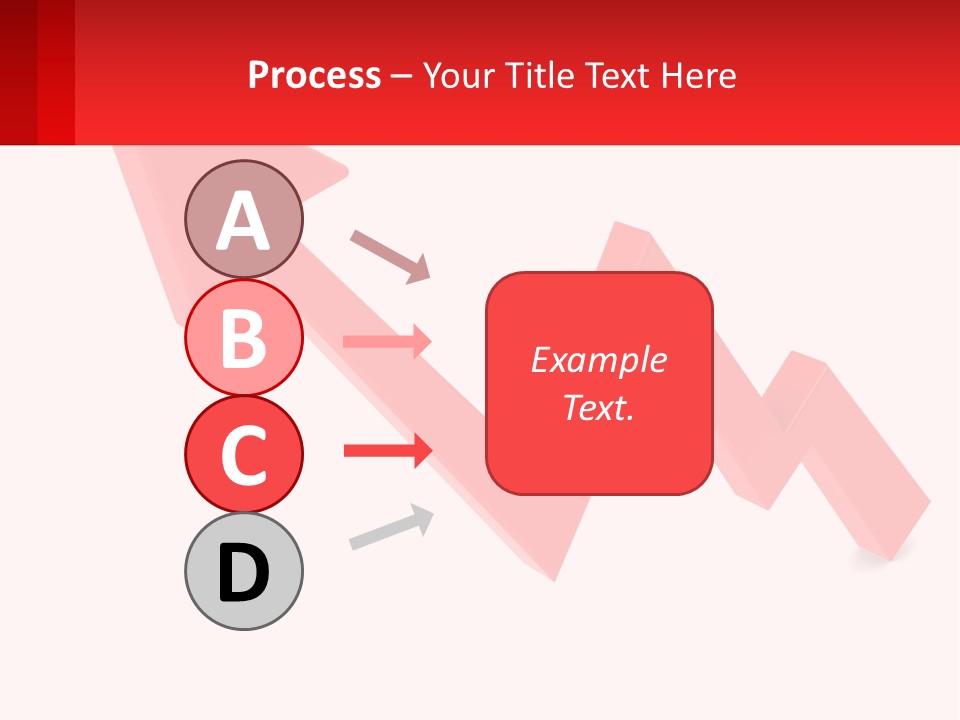 A Red Arrow With A White Background PowerPoint Template