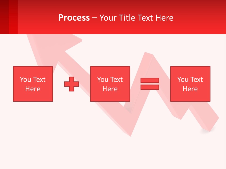A Red Arrow With A White Background PowerPoint Template