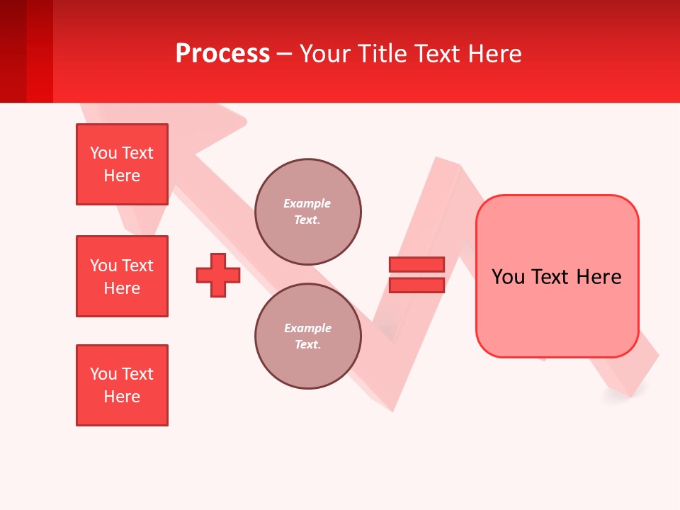 A Red Arrow With A White Background PowerPoint Template