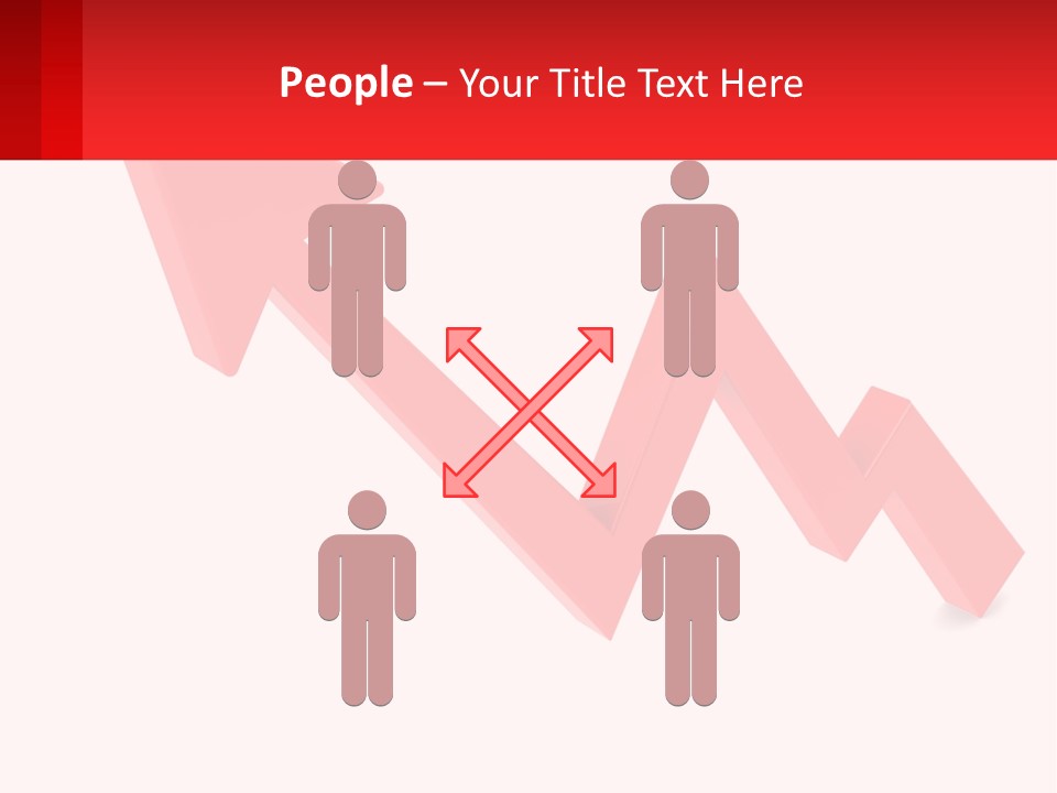 A Red Arrow With A White Background PowerPoint Template