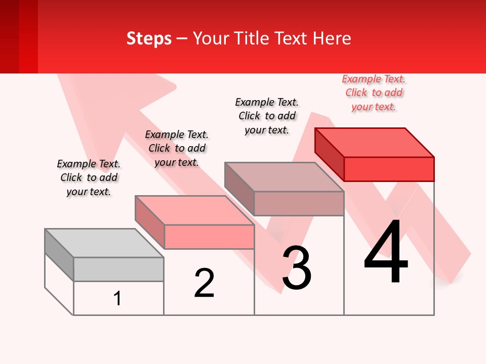 A Red Arrow With A White Background PowerPoint Template