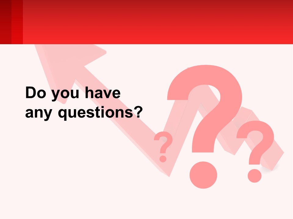 A Red Arrow With A White Background PowerPoint Template