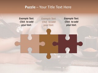 A Woman Getting A Chocolate Facial Mask On Her Face PowerPoint Template