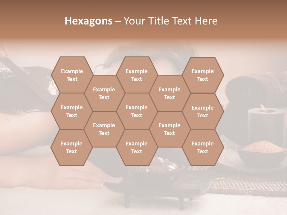 A Woman Getting A Chocolate Facial Mask On Her Face PowerPoint Template