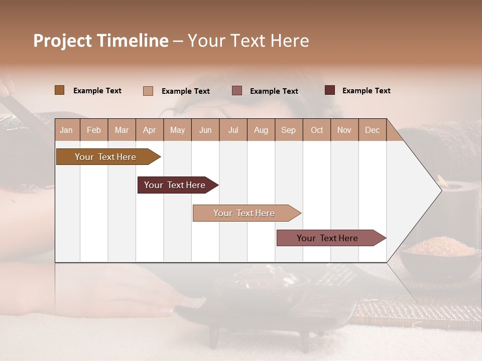 A Woman Getting A Chocolate Facial Mask On Her Face PowerPoint Template