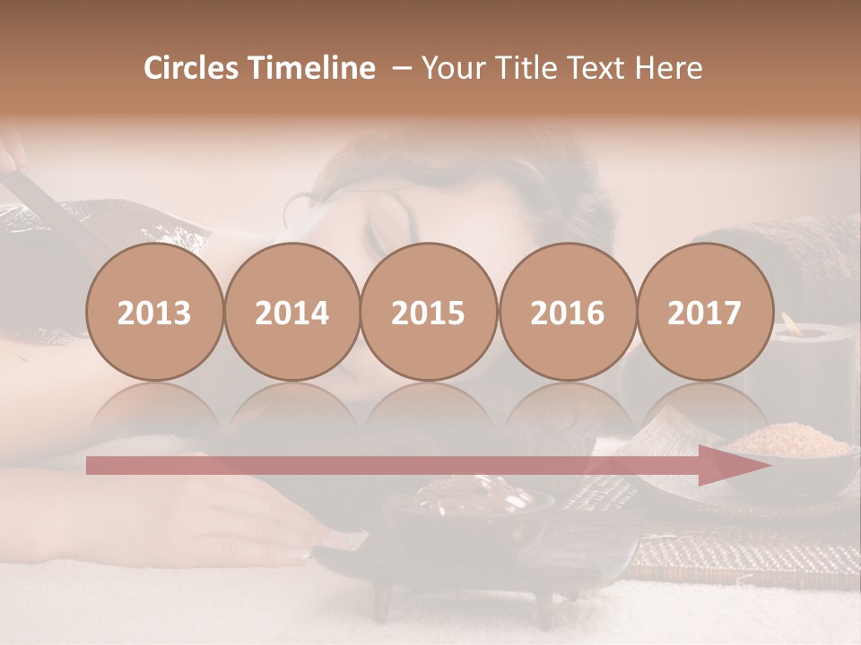 A Woman Getting A Chocolate Facial Mask On Her Face PowerPoint Template