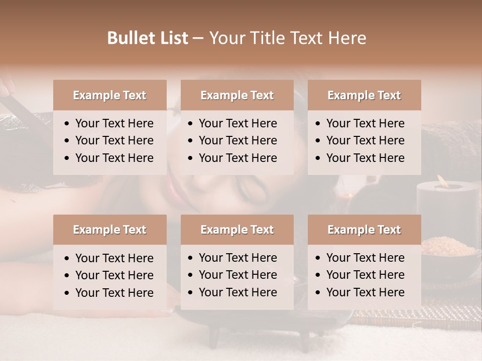A Woman Getting A Chocolate Facial Mask On Her Face PowerPoint Template
