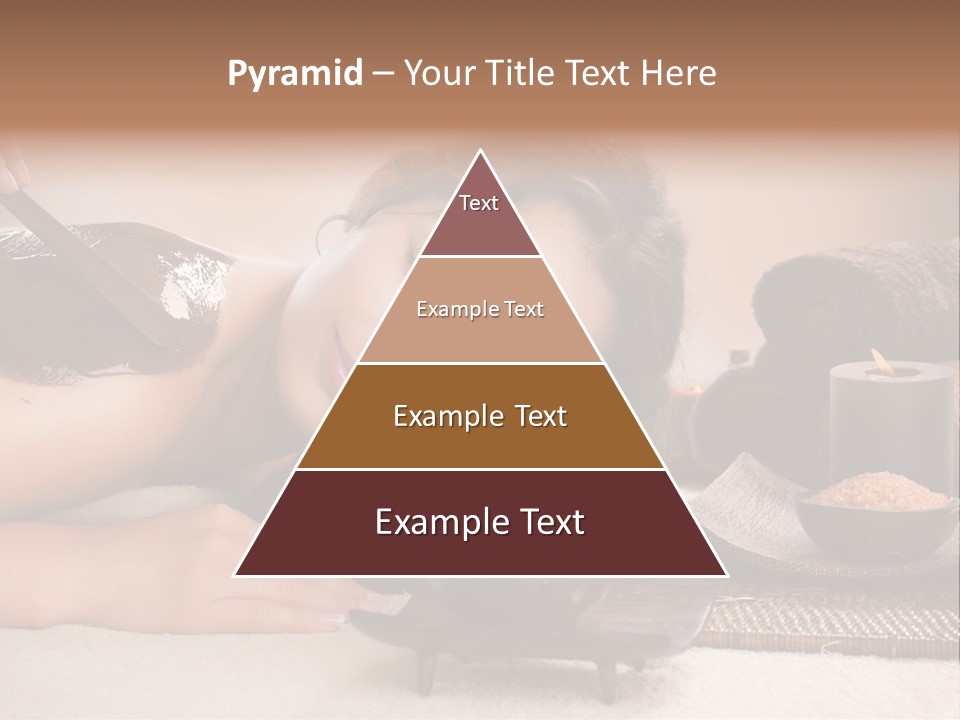 A Woman Getting A Chocolate Facial Mask On Her Face PowerPoint Template