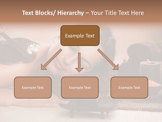 A Woman Getting A Chocolate Facial Mask On Her Face PowerPoint Template