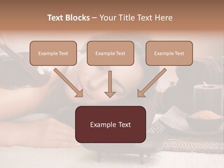 A Woman Getting A Chocolate Facial Mask On Her Face PowerPoint Template