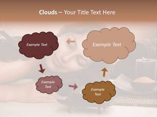 A Woman Getting A Chocolate Facial Mask On Her Face PowerPoint Template