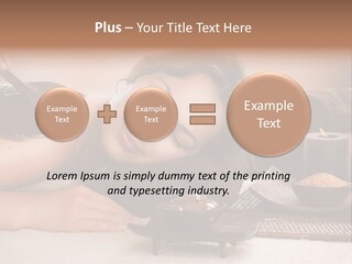 A Woman Getting A Chocolate Facial Mask On Her Face PowerPoint Template