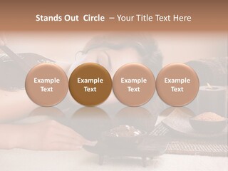 A Woman Getting A Chocolate Facial Mask On Her Face PowerPoint Template