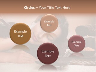 A Woman Getting A Chocolate Facial Mask On Her Face PowerPoint Template