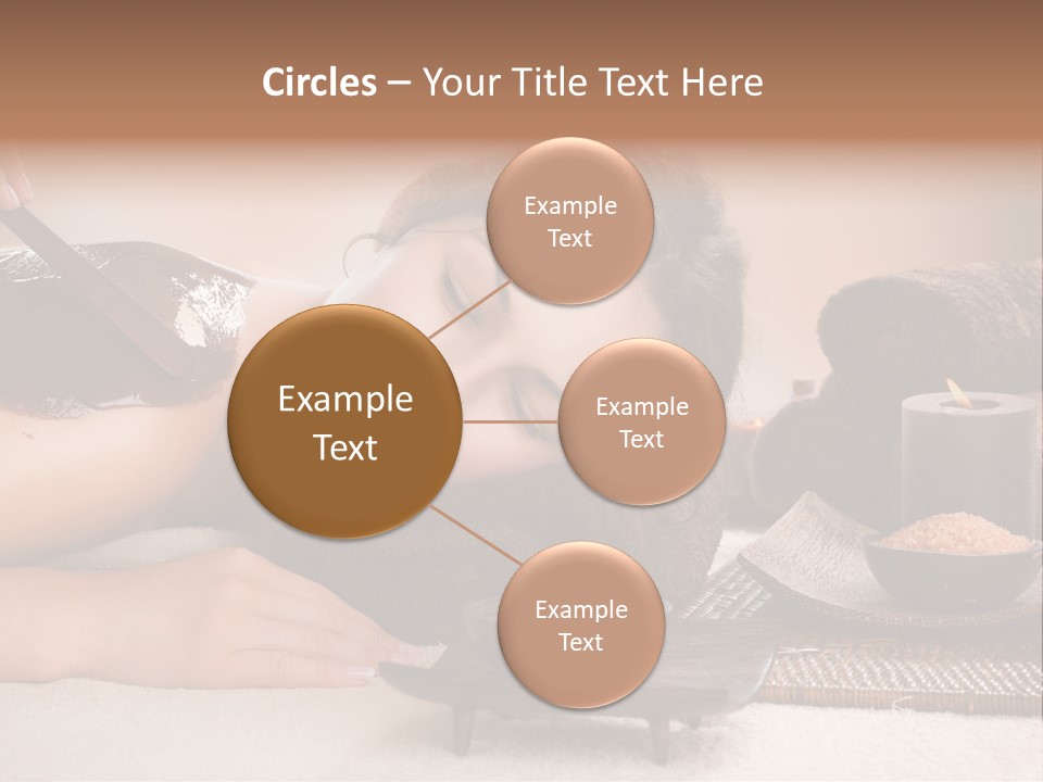 A Woman Getting A Chocolate Facial Mask On Her Face PowerPoint Template