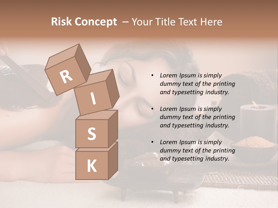 A Woman Getting A Chocolate Facial Mask On Her Face PowerPoint Template