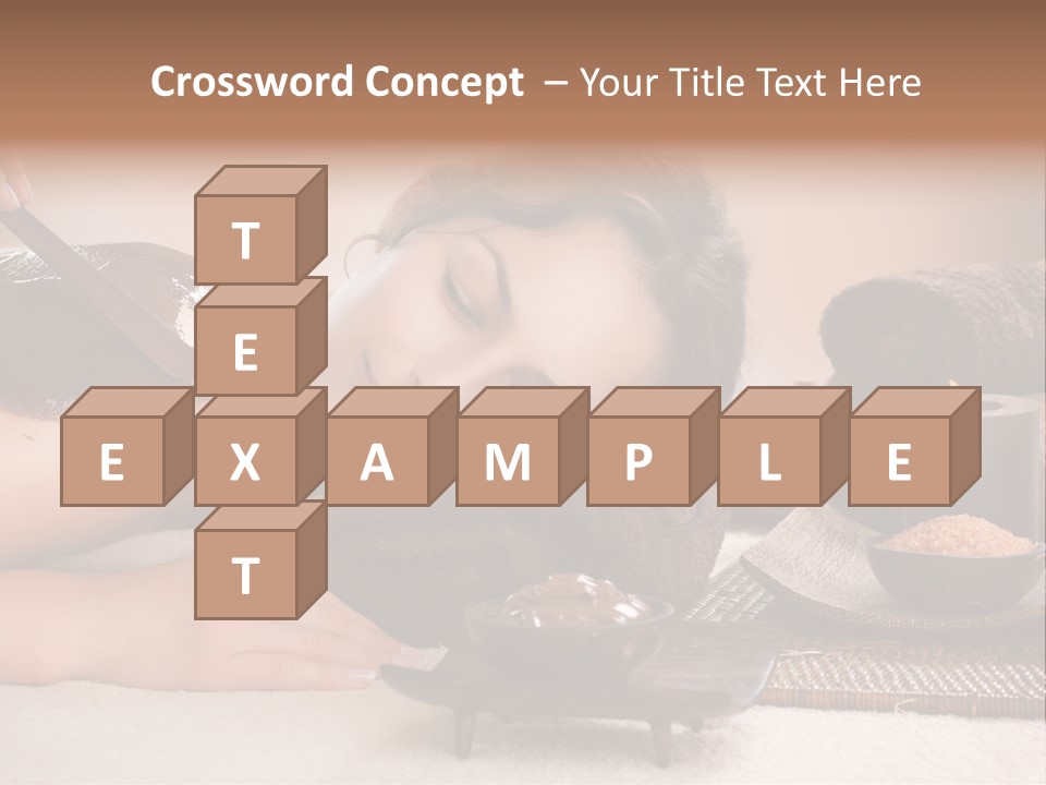 A Woman Getting A Chocolate Facial Mask On Her Face PowerPoint Template