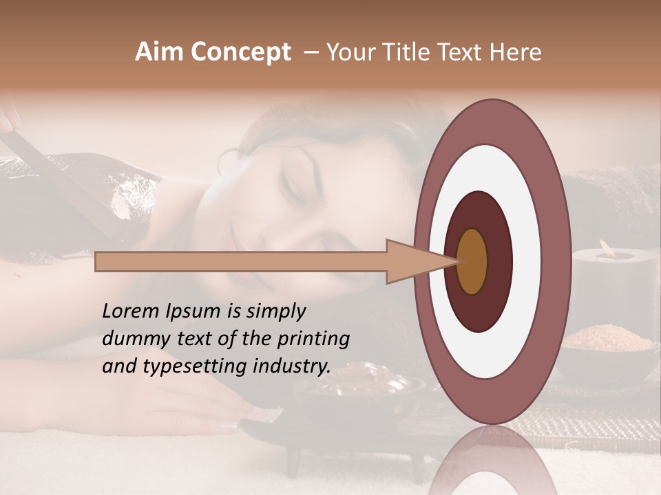 A Woman Getting A Chocolate Facial Mask On Her Face PowerPoint Template