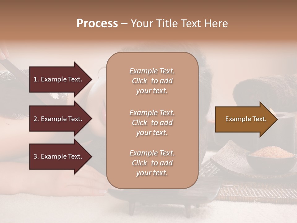 A Woman Getting A Chocolate Facial Mask On Her Face PowerPoint Template
