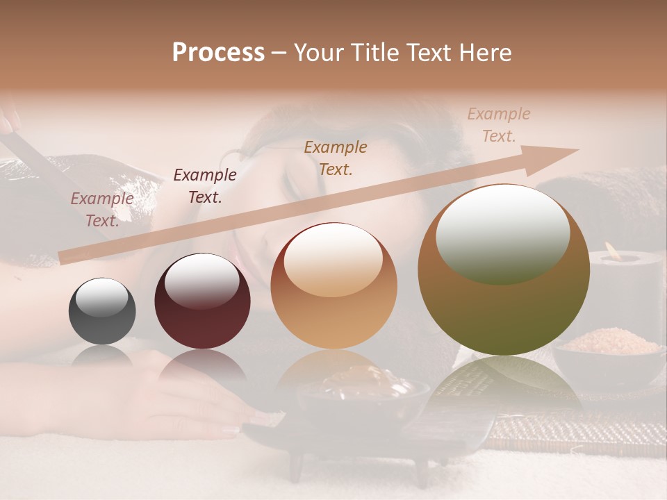 A Woman Getting A Chocolate Facial Mask On Her Face PowerPoint Template