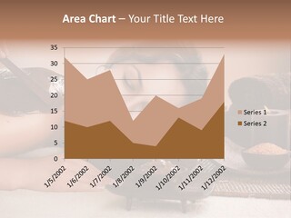 A Woman Getting A Chocolate Facial Mask On Her Face PowerPoint Template