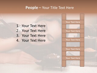 A Woman Getting A Chocolate Facial Mask On Her Face PowerPoint Template