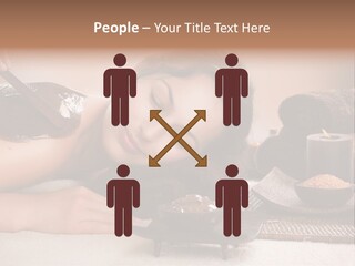A Woman Getting A Chocolate Facial Mask On Her Face PowerPoint Template