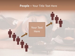 A Woman Getting A Chocolate Facial Mask On Her Face PowerPoint Template