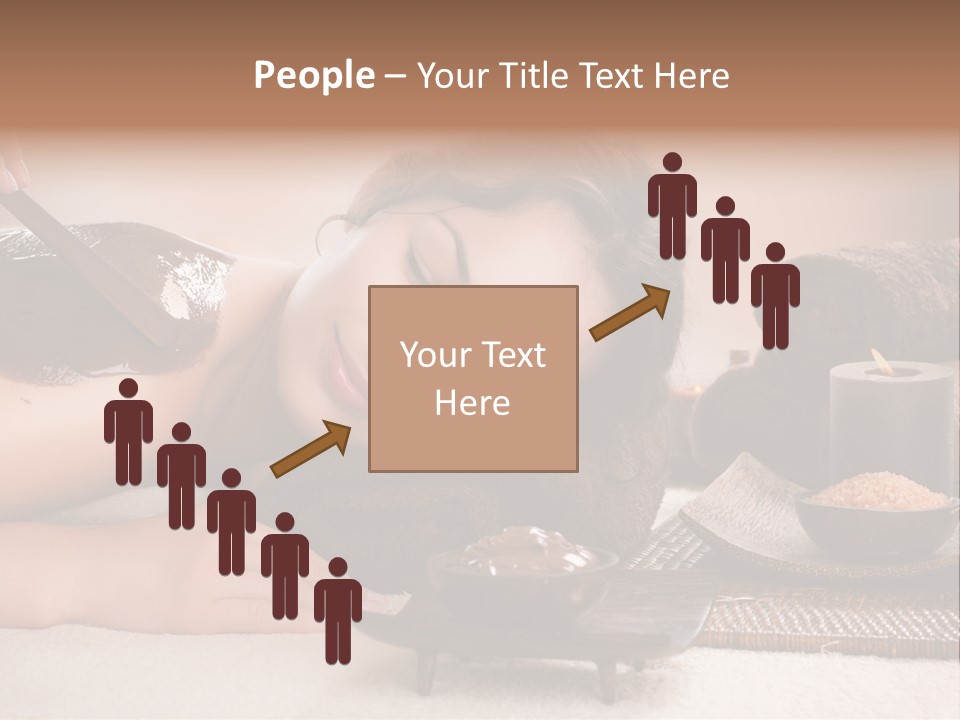 A Woman Getting A Chocolate Facial Mask On Her Face PowerPoint Template