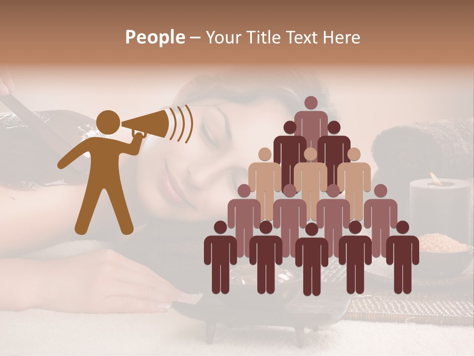 A Woman Getting A Chocolate Facial Mask On Her Face PowerPoint Template