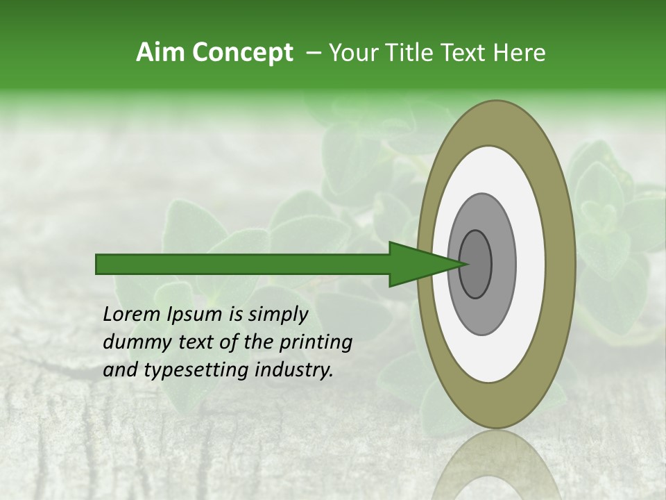 A Bunch Of Green Leaves Sitting On Top Of A Wooden Table PowerPoint Template