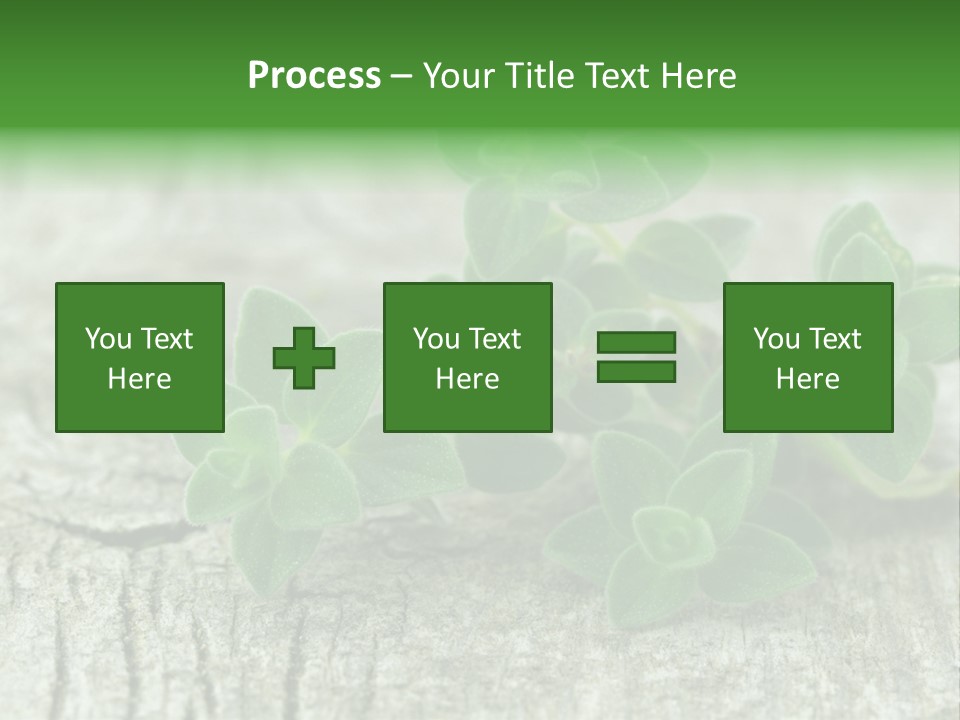 A Bunch Of Green Leaves Sitting On Top Of A Wooden Table PowerPoint Template
