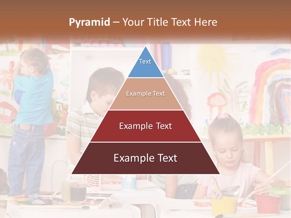 A Woman And Two Children In A Room With Art Supplies PowerPoint Template