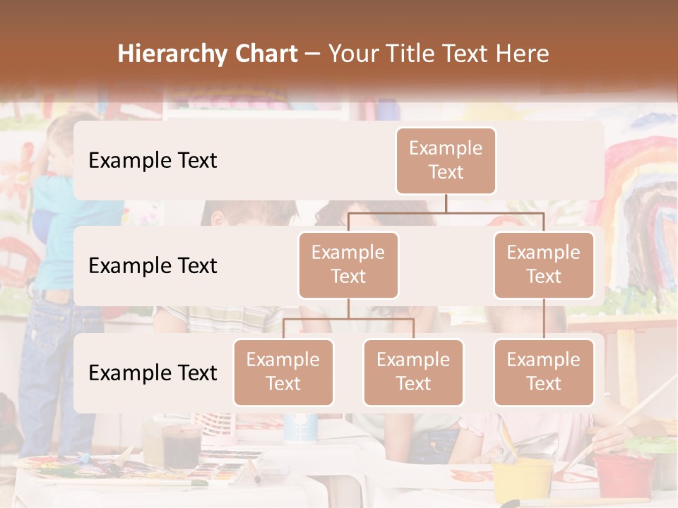 A Woman And Two Children In A Room With Art Supplies PowerPoint Template