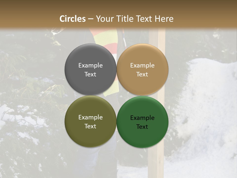 A Person Standing Next To A Bird Feeder In The Snow PowerPoint Template