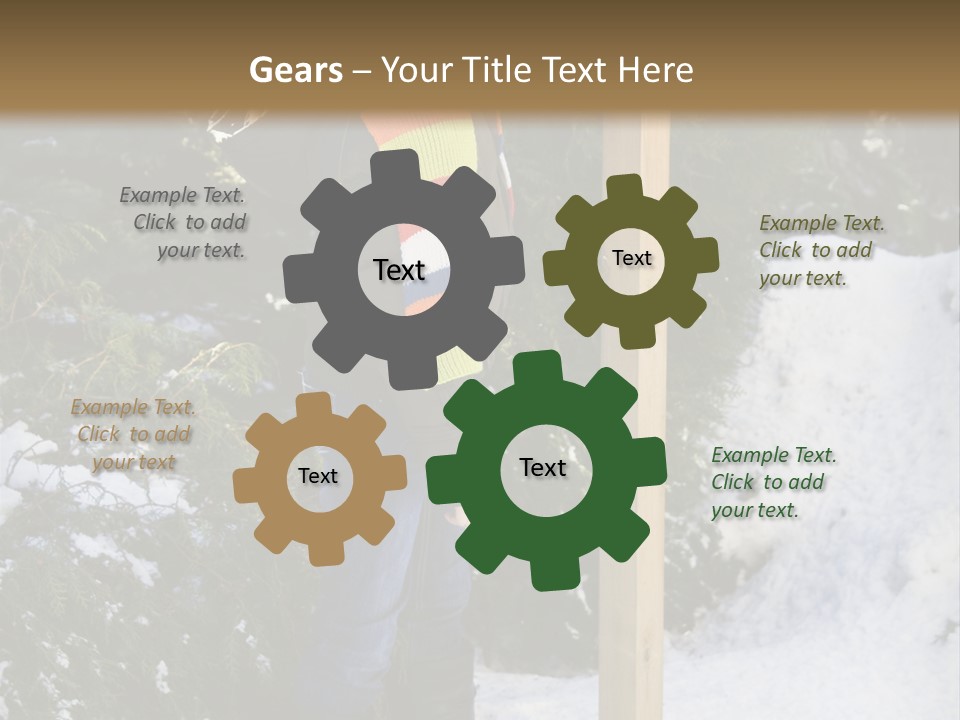 A Person Standing Next To A Bird Feeder In The Snow PowerPoint Template