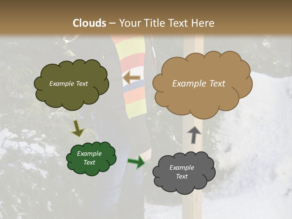 A Person Standing Next To A Bird Feeder In The Snow PowerPoint Template