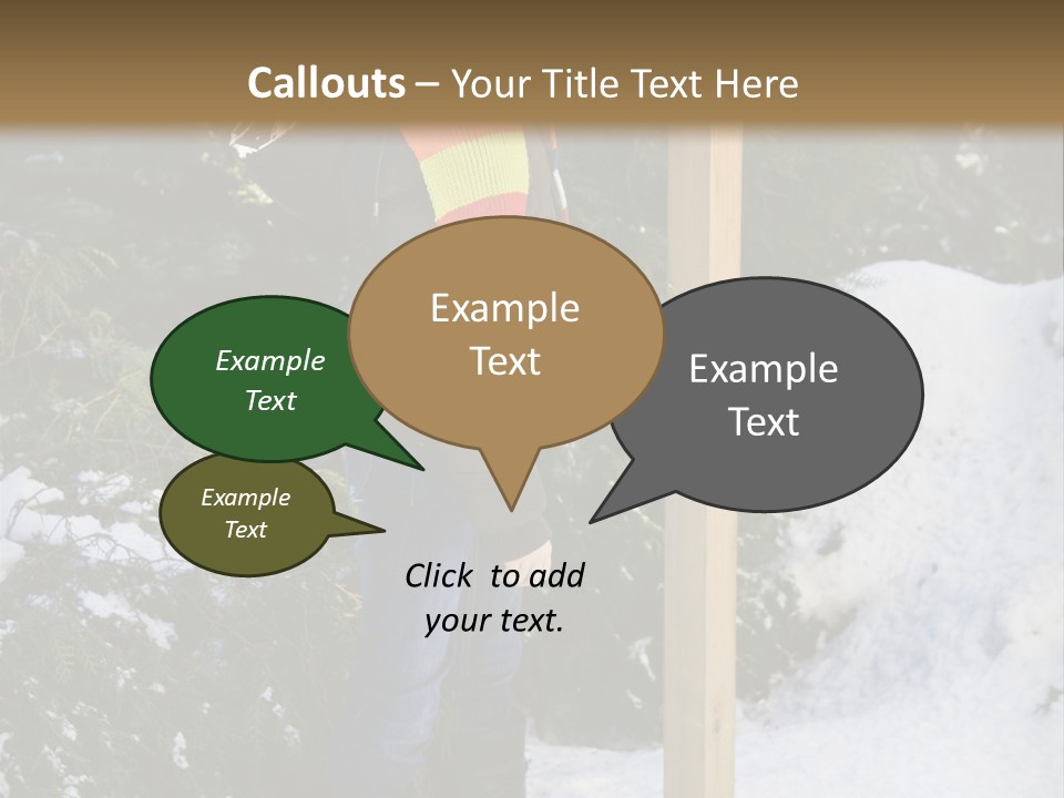 A Person Standing Next To A Bird Feeder In The Snow PowerPoint Template