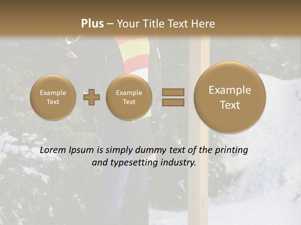 A Person Standing Next To A Bird Feeder In The Snow PowerPoint Template