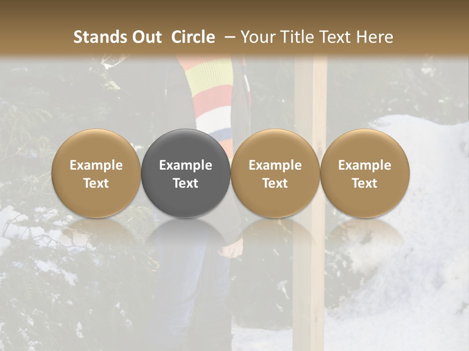 A Person Standing Next To A Bird Feeder In The Snow PowerPoint Template