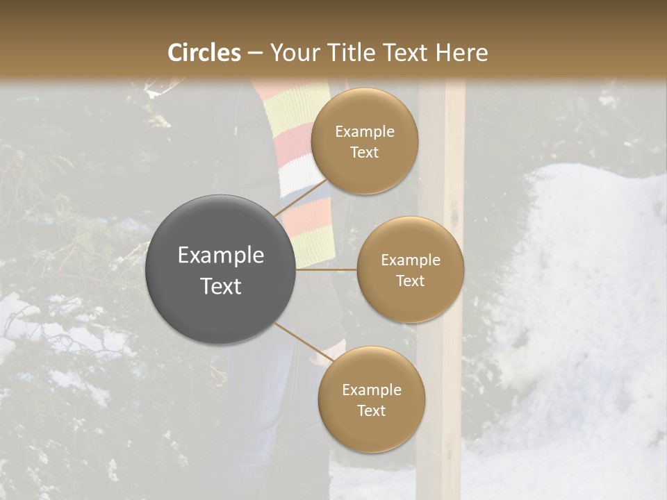 A Person Standing Next To A Bird Feeder In The Snow PowerPoint Template