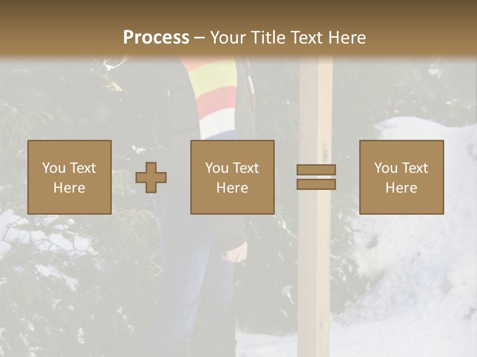 A Person Standing Next To A Bird Feeder In The Snow PowerPoint Template